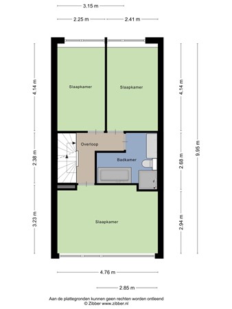 Floorplan - Ribesstraat 17, 2651 TE Berkel en Rodenrijs